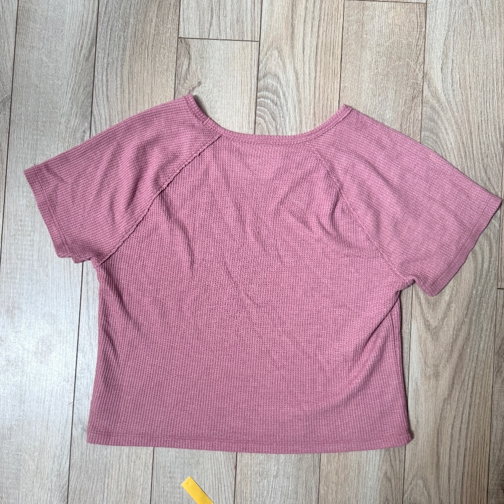 American Eagle Outfitters Cropped waffle Knit top size L - Picture 4 of 7
